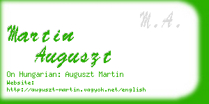 martin auguszt business card